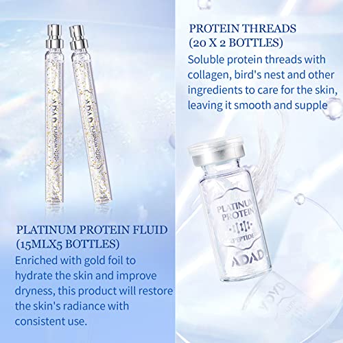 Protein Thread Lifting Set,Absorbable Collagen Thread for Face Lift,Hilo de colágeno absorbible,Juego de Elevación de hilo de Proteína Instalift, Suero de Colágeno Invertido para la Cara
