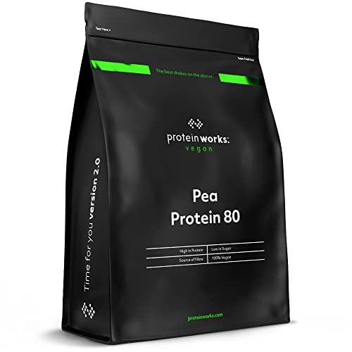 Protein Works| Proteína de Guisante 80 | Sin sabor, 1 kg | Proteína 100% vegana