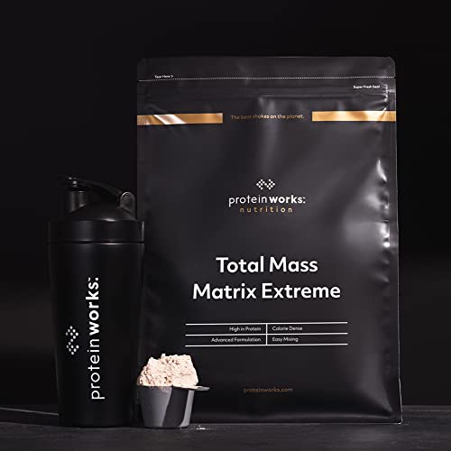 Protein Works| Total Mass Matrix Extreme Protein Powder | Masa Muscular | Alto En Calorías Para Ganar Masa | Con Glutamina, Creatina Y Vitaminas, Caramelo Salado, 2.12 kg, 4240 Gramo