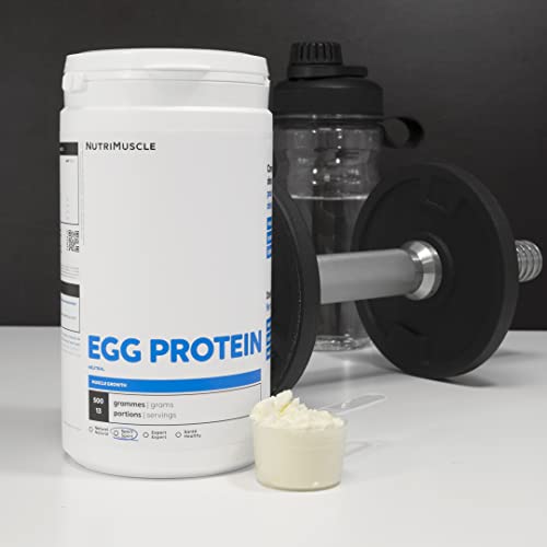 Proteína de huevo 100% Pura | Gallinas camperas francesas • Polvos para Shaker • 86% de proteína • Saciante • Ideal para digestión • Musculación/Fitness| Nutrimuscle |Aroma Natural Choco - 500 g