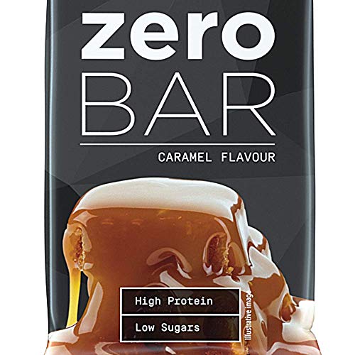 Prozis Zero Bar, Barrita con bajo contenido en azúcares, Caramelo - 12 x 40 g