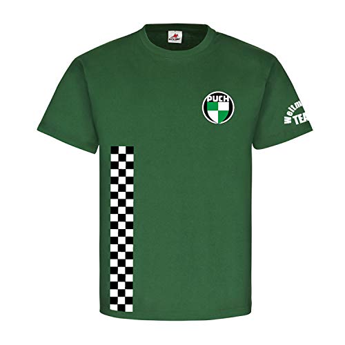 Puch 25438 - Camiseta de manga corta, diseño vintage verde L