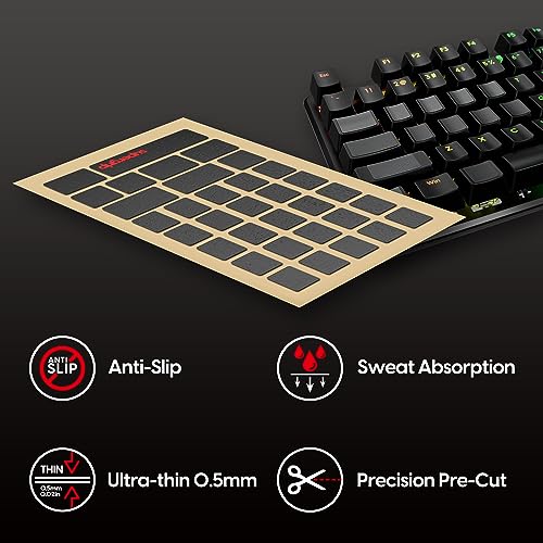 Pulsar Gaming Gears SUPERGRIP - Cinta de agarre precortada para teclado prelaminada, absorbe el sudor, de alto rendimiento, universal, antideslizante, ultrafina, 0,5 mm
