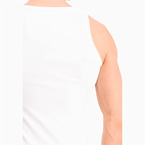 PUMA Basic, Camiseta Hombre, Blanco (White), L