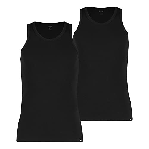 PUMA Basic - Camiseta Sin Mangas Para Hombre, (2 Unidades), Ropa Interior Negro, M