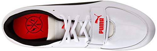 PUMA evoSPEED Long Jump 6, Zapatillas de atletismo, Unisex adulto, Blanco (Puma White/Puma Black/Lava Blast), 42.5 EU