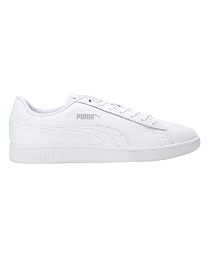 PUMA Smash V2 L, Trainers & Sneakers Unisex adulto, Puma White-Puma White, 40.5 EU