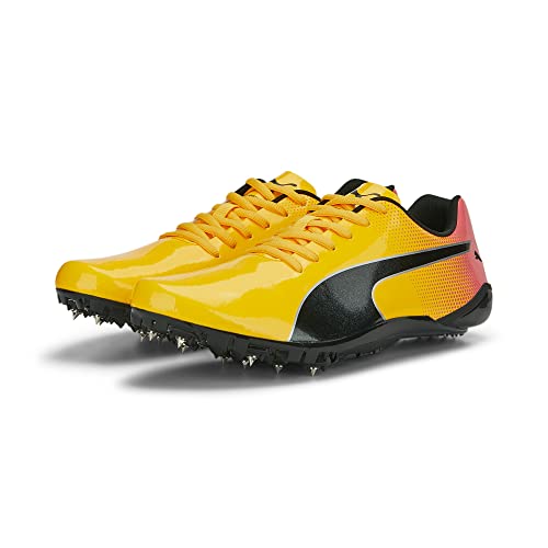PUMA Unisex Adults' Sport Shoes EVOSPEED PREP SPRINT 3 Track & Field Shoes, SUN STREAM-SUNSET GLOW-PUMA BLACK, 44
