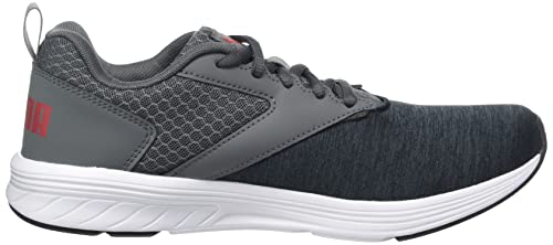 PUMA Unisex Adults' Sport Shoes NRGY COMET Road Running Shoes, PUMA BLACK-COOL DARK GRAY-FOR ALL TIME RED, 40.5