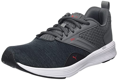 PUMA Unisex Adults' Sport Shoes NRGY COMET Road Running Shoes, PUMA BLACK-COOL DARK GRAY-FOR ALL TIME RED, 40.5