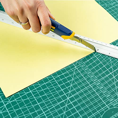 QILZO® Tabla de Corte A2 Doble Cara Plancha de Corte 3 capas para Costura y Manualidades Base de Corte para Patchwork Cutting Mat, Color Verde (60 x 45cm)