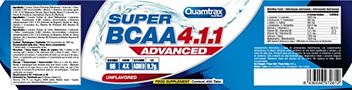 Quamtrax Super BCAA 4.1.1 Advance - 200 tabletas, 33 dosis. (400tabletas)