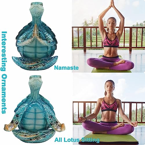 QWAMBVZE 2 Piezas Decoraciones de Figuras de Yoga de Mar, Decoración de Yoga de Meditación, Figura de Yoga de Meditación de Jardín Decoraciones para