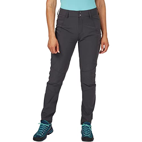 RAB Pantalones ligeros inclinados para mujer, ligeros, transpirables, para senderismo, senderismo y escalada, Antracita, M/81 cm tiro