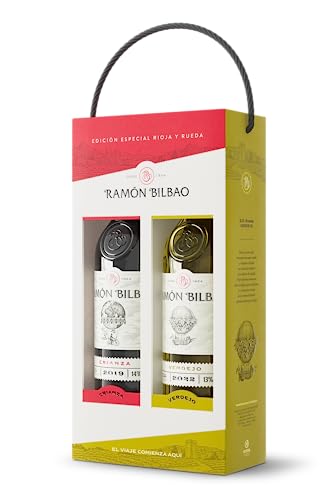 Ramón Bilbao - Estuche de Vino Ramón Bilbao Crianza + Verdejo - Vino tinto D.O. La Rioja + Vino Blanco D.O. Rueda - Pack 2 Botellas x 0,75 cl