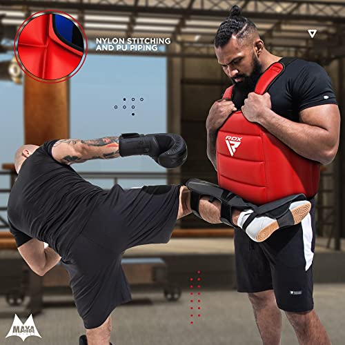 RDX Protector de Pecho TKD Protección De Cuerpo MMA Boxeo Vientre para Pecho Peto Taekwondo (Reversible)