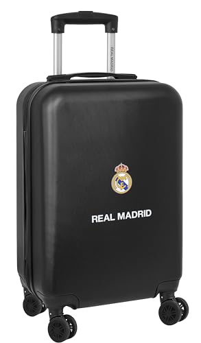 Real Madrid 2ª EQUIPACIÓN 23/24 - Trolley de Cabina 20 Pulgadas, Maleta con Ruedas, Candado de Seguridad, Maleta Ligera, 34.5x20x55 cm, Color Azul Marino