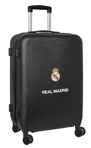 Real Madrid 2ª EQUIPACIÓN 23/24 - Trolley de Cabina 24 Pulgadas, Maleta con Ruedas, Candado de Seguridad, Maleta Ligera, 40x26x63 cm, Color Azul Marino