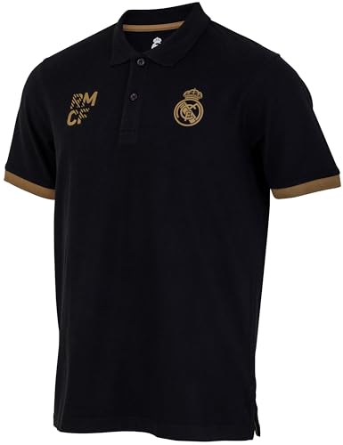 Real Madrid Polo Colección Oficial, Negro , L