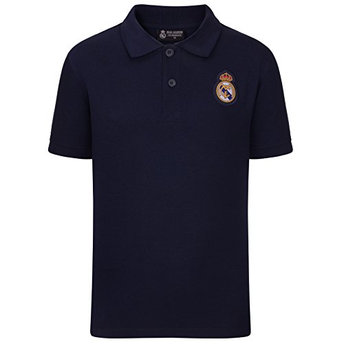 Real Madrid - Polo Oficial para niño - con el Escudo del Club - 8 años