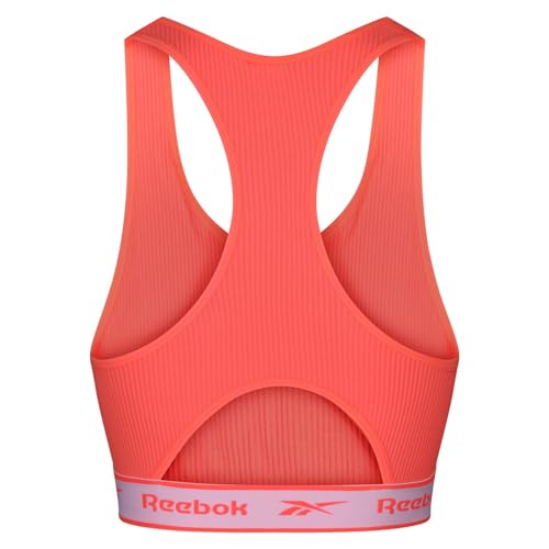 Reebok Damen Top Corto sin Costuras en Naranja | Unterwäsche-BH Für Fitness Sujetador de Entrenamiento, Orange Flare, S para Mujer