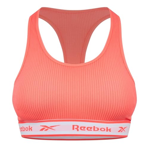 Reebok Damen Top Corto sin Costuras en Naranja | Unterwäsche-BH Für Fitness Sujetador de Entrenamiento, Orange Flare, S para Mujer