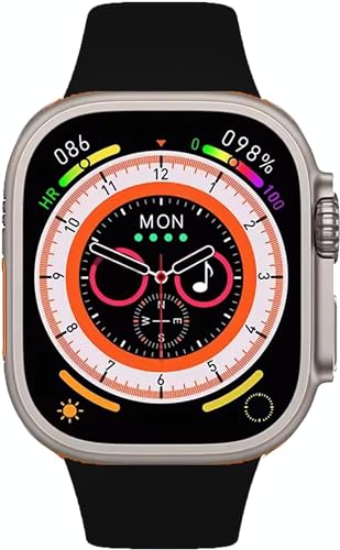 Reloj Inteligente HK9 Ultra 2 Smartwatch AMOLED 2,12" 49mm Waterprof IP68 Llamadas Bluetooth Chat GPT Reloj de Fitness para Android iOS Ideal para el Hombre y Mujer (Silicona Negra)