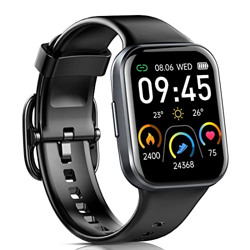 Reloj Inteligente Hombre Mujer, 2024 Nueva 1.69” Smartwatch, Impermeable IP68 Reloj Deportivo con 25 Modos Deporte, Pulsómetro Monitor de Sueño, Calorías Podómetro, Pulsera Actividad para Android iOS