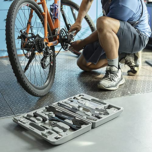 ROCKBROS Juego de Reparación para Bicicleta de 44 Piezas Maletín de Herramienta Multifunción para Ciclismo MTB