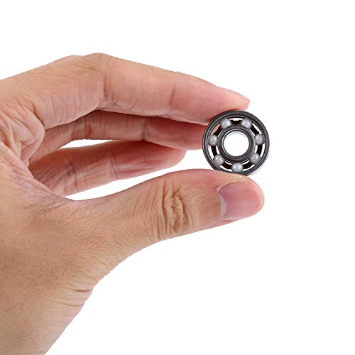 Rodamiento de bolas híbrido, 1 pieza Miniatura 608 Rodamiento de bolas híbrido Bolas de cerámica para juguetes con la punta del dedo Spinner 8 * 22 * ​​7 mm