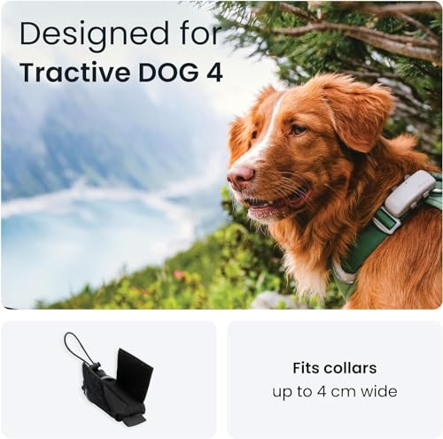 Rogz Tractive - Estuche GPS para Perros. Coloca de Forma Segura el GPS en el Collar de tu Perro con Correas de Velcro.