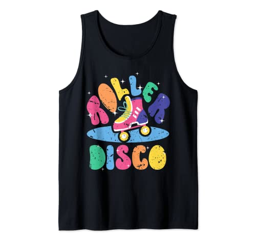 Roller Skate Retro 70s 80s Outfit Party Roller Disco Camiseta sin Mangas