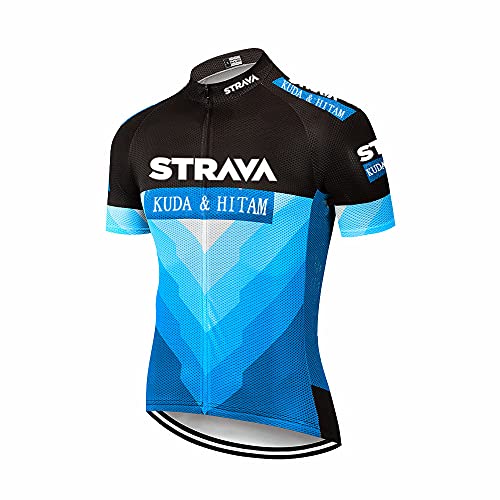Ropa de ciclismo Maillot Ciclismo Hombre completo camiseta + pantalones cortos 5D Gel Acolchado - Mod01 Azul - XS