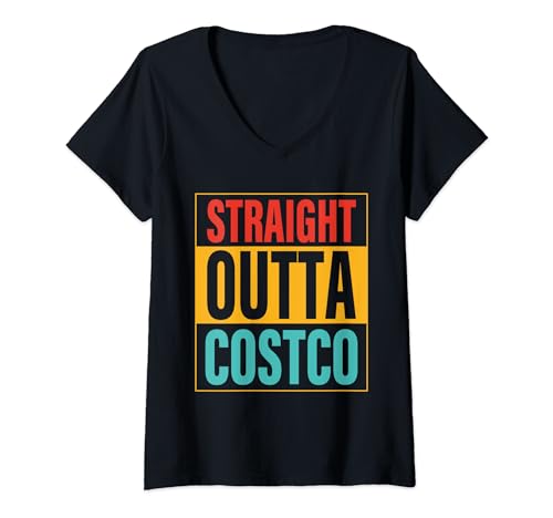 Ropa vintage retro de Straight Outta Costco Camiseta Cuello V