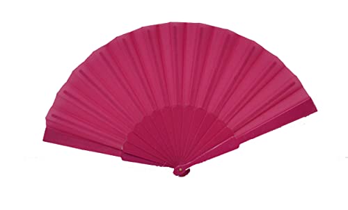 (Rosa) Abanico Flamenco de Plastico Rosa, Abanico de plástico Flamenco, Accesorio de Moda,
