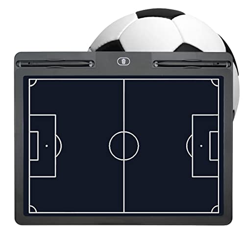 RoseFlower Pizarra Futbol Entrenador Electrónico, LCD Digital Carpeta Táctica para Entrenamiento de Fútbol Entrenadores - Football Coach Board con Lápiz óptico para Estrategia Competencia