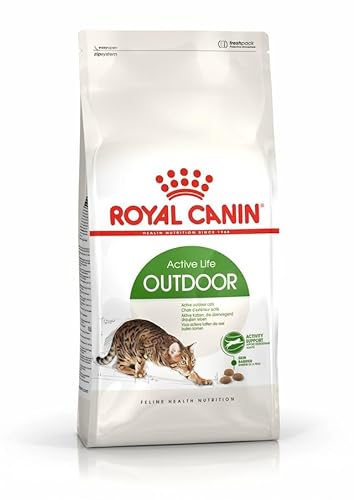 ROYAL CANIN Outdoor | Paquete Triple | 3 x 400 g | Pienso seco | para Gatos Adultos (de 1 a 7 años de Edad) Que corren con frecuencia y Hacen Ejercicio regularmente