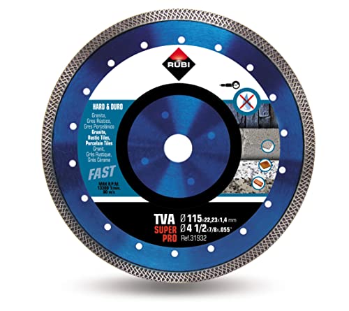 Rubi TVA 115 SUPERPRO - Disco de diamante para material duro turbo viper (115 mm)