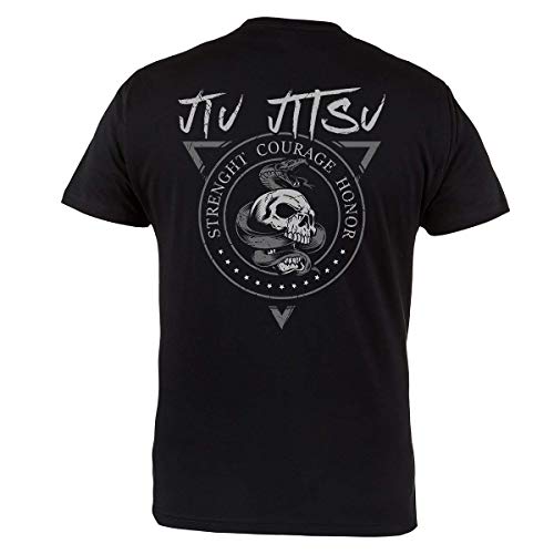 Rule Out Artes Marciales T-Shirt para Hombre. Brazilian Jiu Jitsu. Strength. Courage. Honor. Casual Wear (Talla Xxlarge)