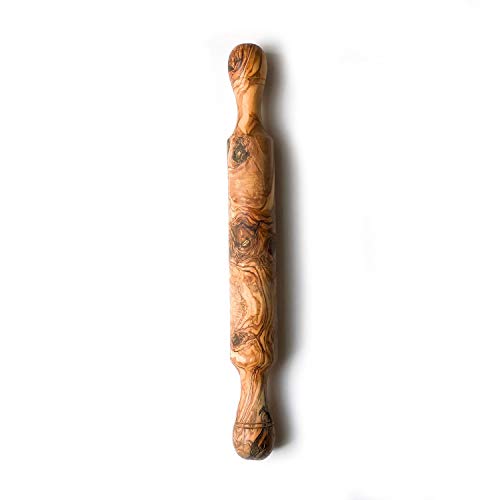 Rustic Olive Wood Rolling Pin - Length 14.5 by The Rustic Dish