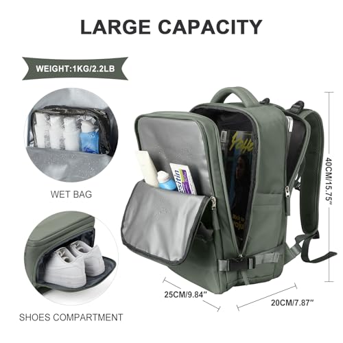 Ryanair 40x20x25 equipaje de mano bolsa de cabina de viaje mochila bajo el asiento para hombre, easyjet bolsa de cabina 45x36x20 bolsa de equipaje de mano mochila de viaje para mujer tamaño cabina