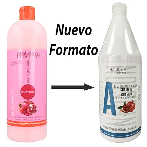 SALERM - Champú Hidratante - Hair Lab Granada - 1200 ml - Limpieza Suave - Apto para Uso Diario - con Vitaminas A, B y C - sin Parabenos - Vegano - Olor a Fresa