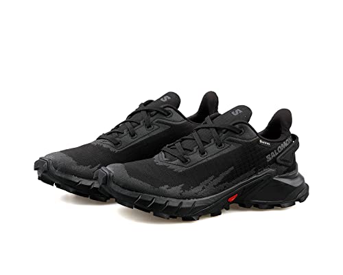 Salomon Alphacross 4 Gore-Tex Zapatillas Impermeables de Trail Running para Mujer, Agarre potente, Protección frente al agua y el clima, Comodidad duradera, Black, 41 1/3
