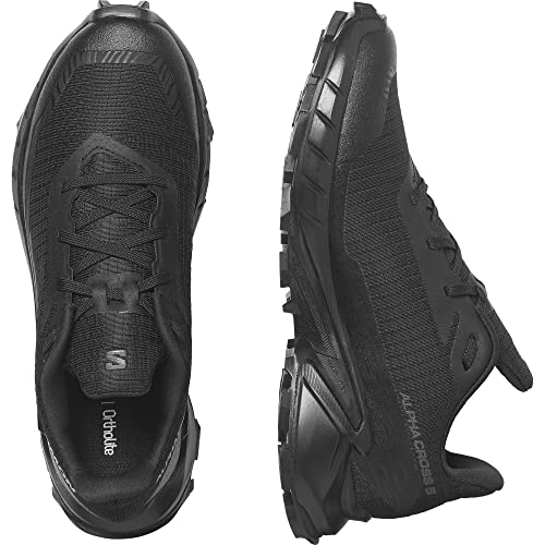 Salomon Alphacross 5 Zapatillas de Trail Running para Mujer, Agarre potente, Comodidad duradera, Rendimiento versátil, Black, 38