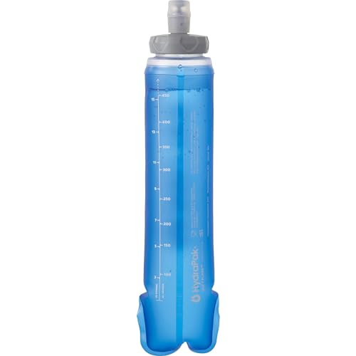 Salomon Soft Flask 500ml/17oz 42 Botella de Agua, Bidón de hidratación Unisex, Fácil de usar, Comodidad, Válvula de alto flujo, Clear Blue