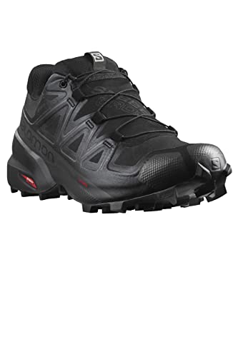 Salomon Speedcross Gore-Tex Zapatillas Impermeables de Trail Running para Hombre, Protección climática, Agarre agresivo, Ajuste preciso, Black/Black/Phantom, 46 EU