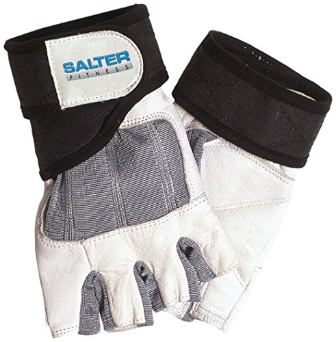 Salter E-237/M - Guantes para fitness, color blanco / gris, talla M