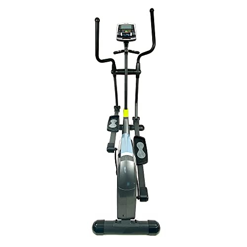 SALTER Fitness PT-1735 - Bicicleta Elíptica con Volante de inercia 18 Kg., Pantalla LCD y Pulsómetro, 16 Niveles de Resistencia, amplios Pedales Antideslizantes.