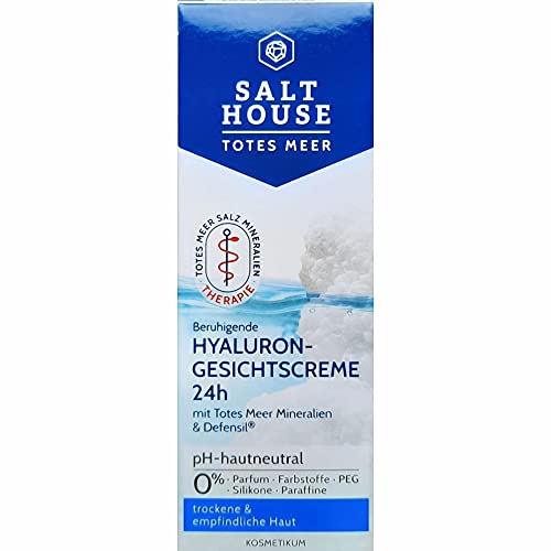 Salthouse Crema facial con hialurón Terapia del Mar Muerto, 24 h, ingrediente activo Defensil para pieles secas y sensibles, 50 ml