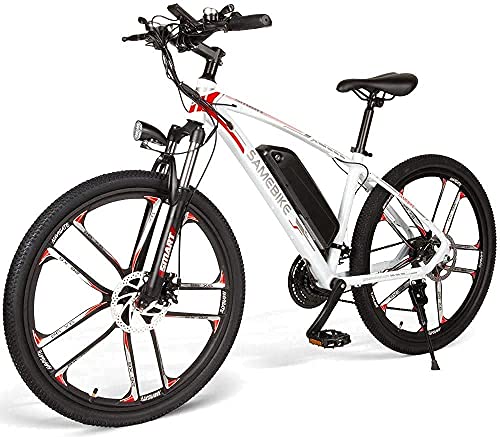 SAMEBIKE Bicicleta eléctrica 26" Bicicleta Montaña Ebike, 48V Batería,Shimano 21 Vel,Pedal Assist,Adultos Urbana City E-Bike